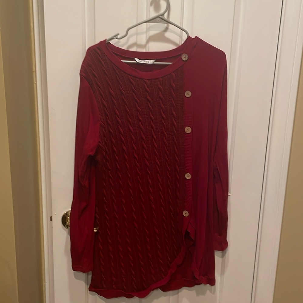 Red long top ..great over leggings